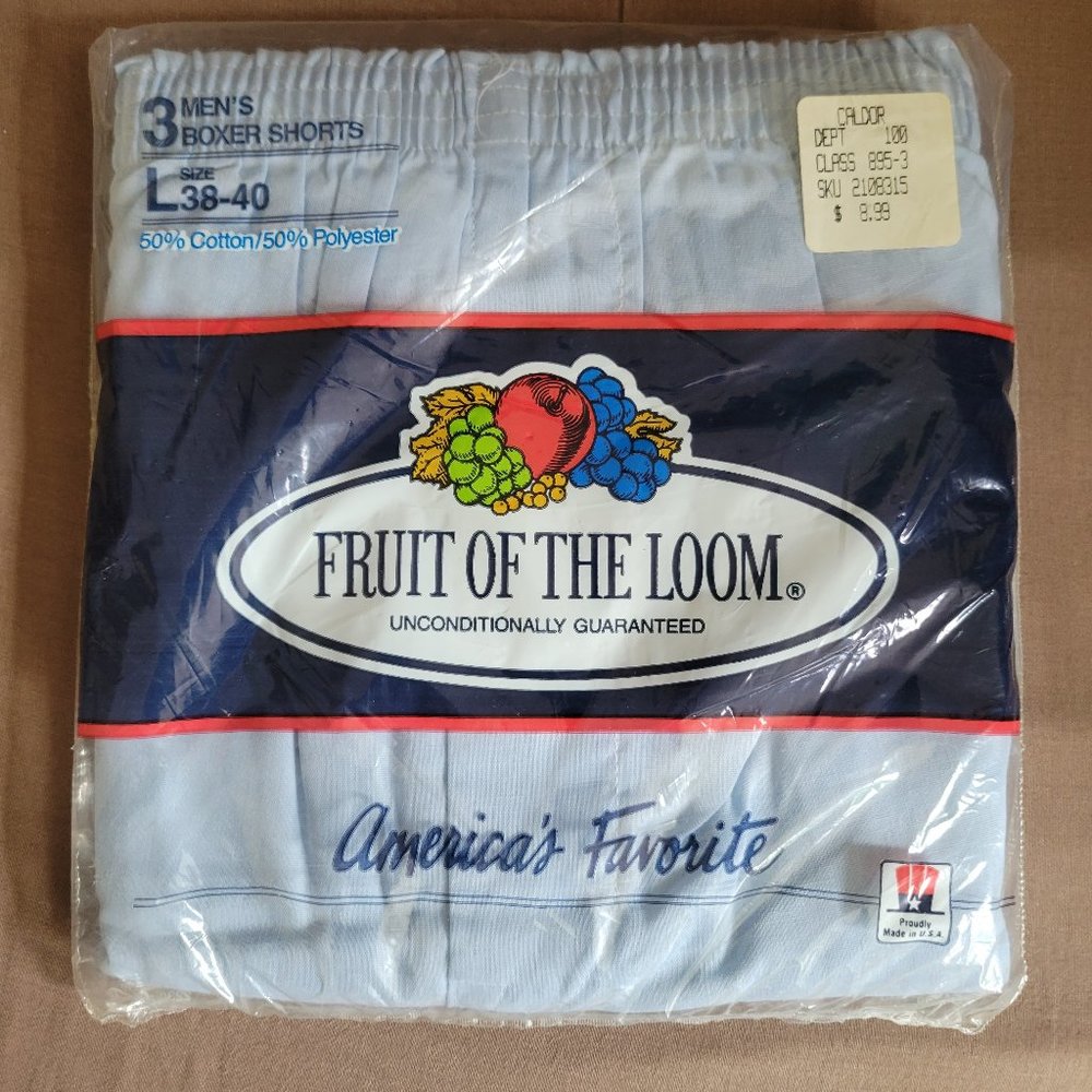 Fruit of the Loom Men's Boxer Shorts 3 pack Large